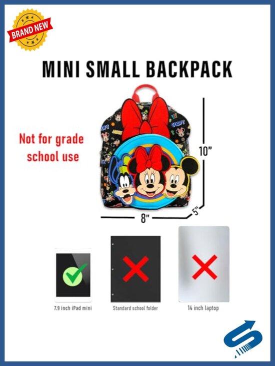 Faux Leather Mini Backpack Set - Adjustable Straps, 10\